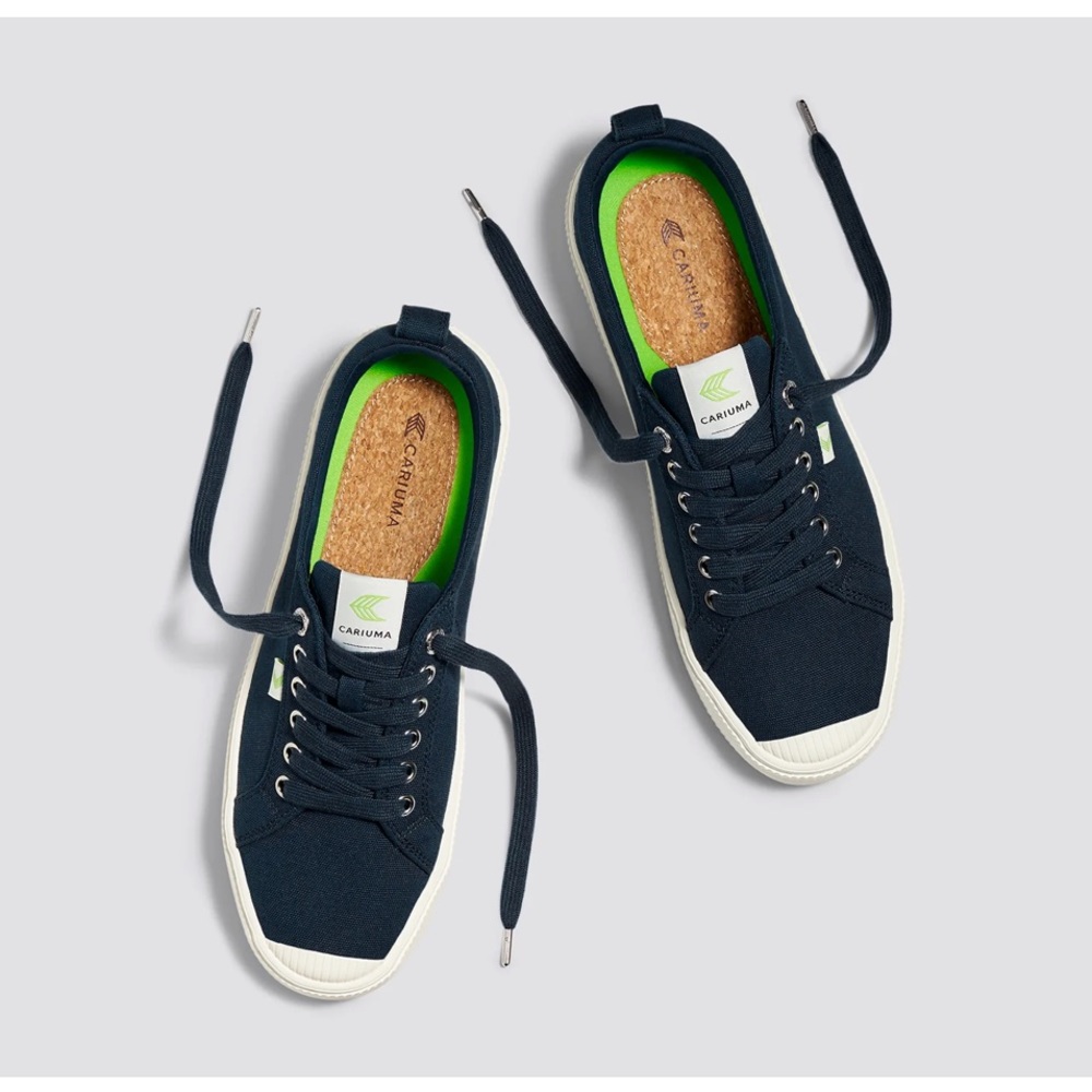 NIB Navy Cariuma size 12 men's OCA low canvas sneaker - Picture 5 of 16